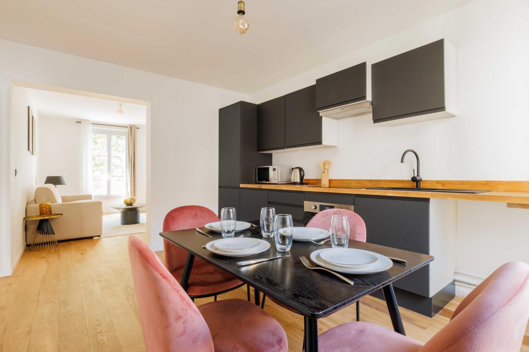 Chic Appartement - 1Br-4P - Chateau De 万塞讷 外观 照片